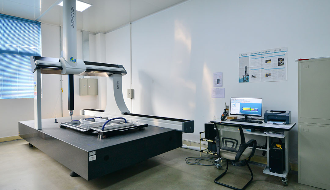 Inspection or measurement equipment in a clean quality room.