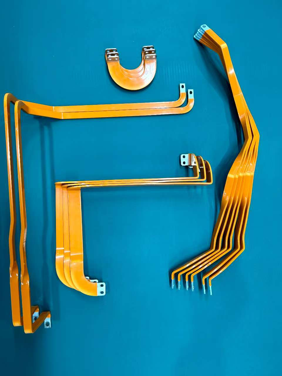Copper and aluminum busbar components.